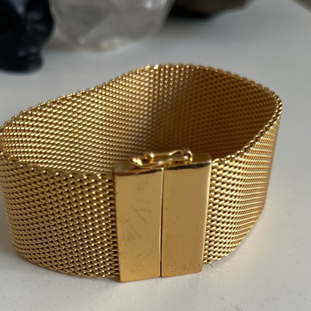Coach Gold-Tone Mesh Bracelet